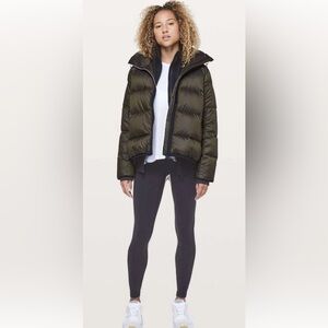 Lululemon Puff Puffer Cloudscape Green Waterproof Down Jacket Coat 6 NEW